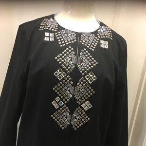 JOAN RIVERS black jacket woman size 14 embellished